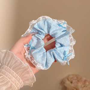 Anillo de cabello perezoso coreano cuerda de cabeza intestino grande niñas de alto nivel de la sensación de cabello de alta elasticidad correa de cabello de cabello super grande