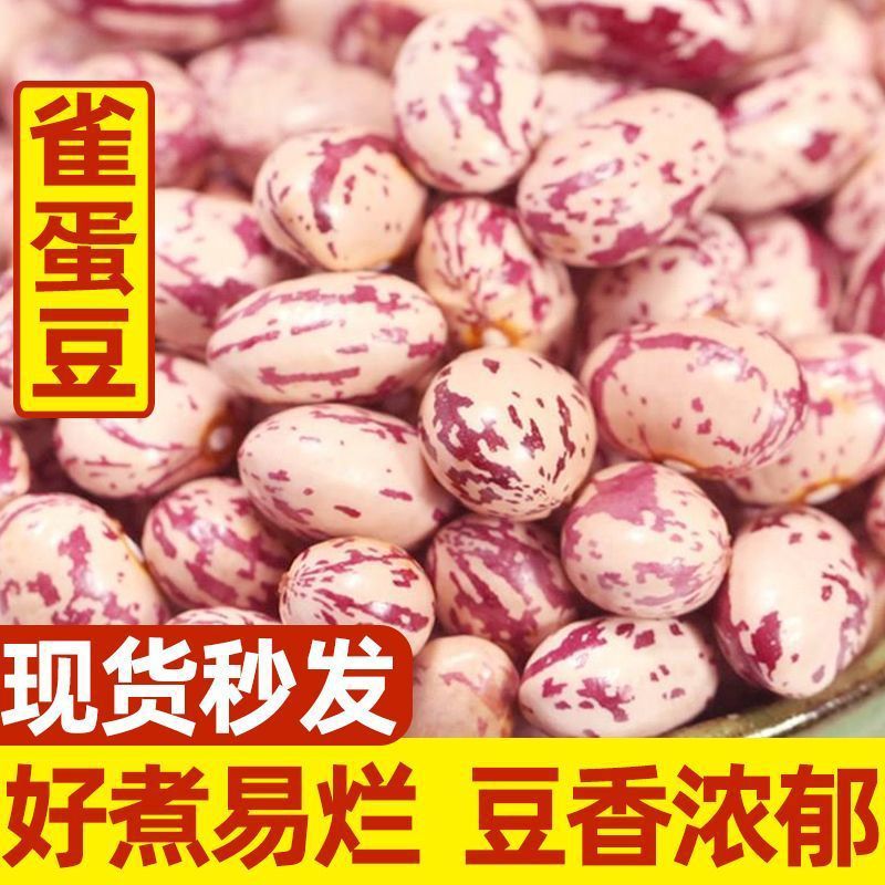 大雀蛋豆新货500g奶花豆花生豆云南农家自种四季豆米大花豆芸豆子