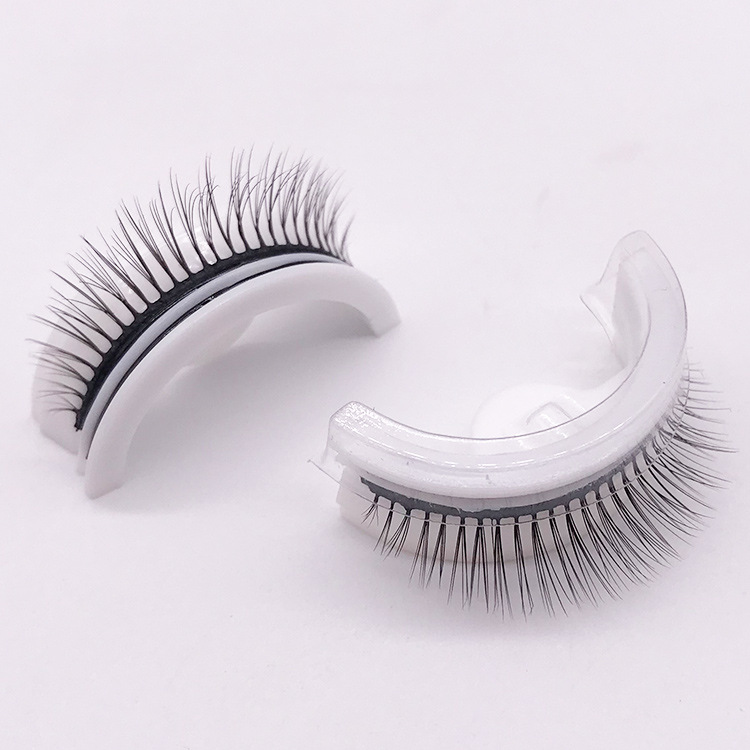 Pestañas postizas autoadhesivas en línea pestañas de caja de cristal de celebridades pestañas autoadhesivas sin pegamento 3 segundos palillo rápido pestañas de tira adhesiva doble