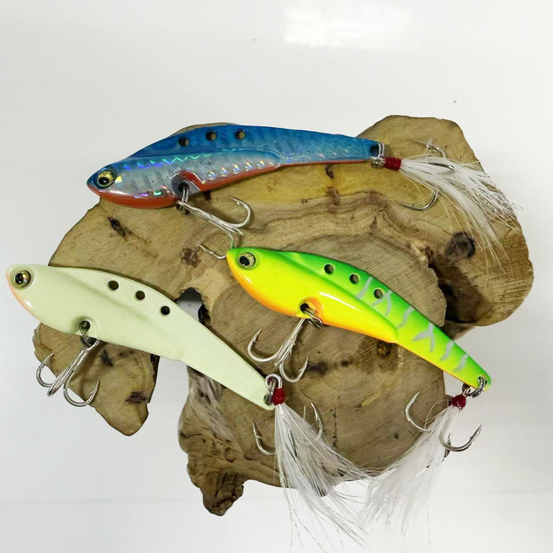 Zinc Alloy Bighead Fish Vib Lure Fishing Tackle Set with Blood Groove Hook for Freshwater and Sea Fishing, Suitable for Mandarin Fish and Bass Zinc Alloy Bighead Fish Vib Lure Fishing Tackle Set with Blood Groove Hook for Freshwater and Sea Fishing, Suitable for Mandarin Fish and Bass