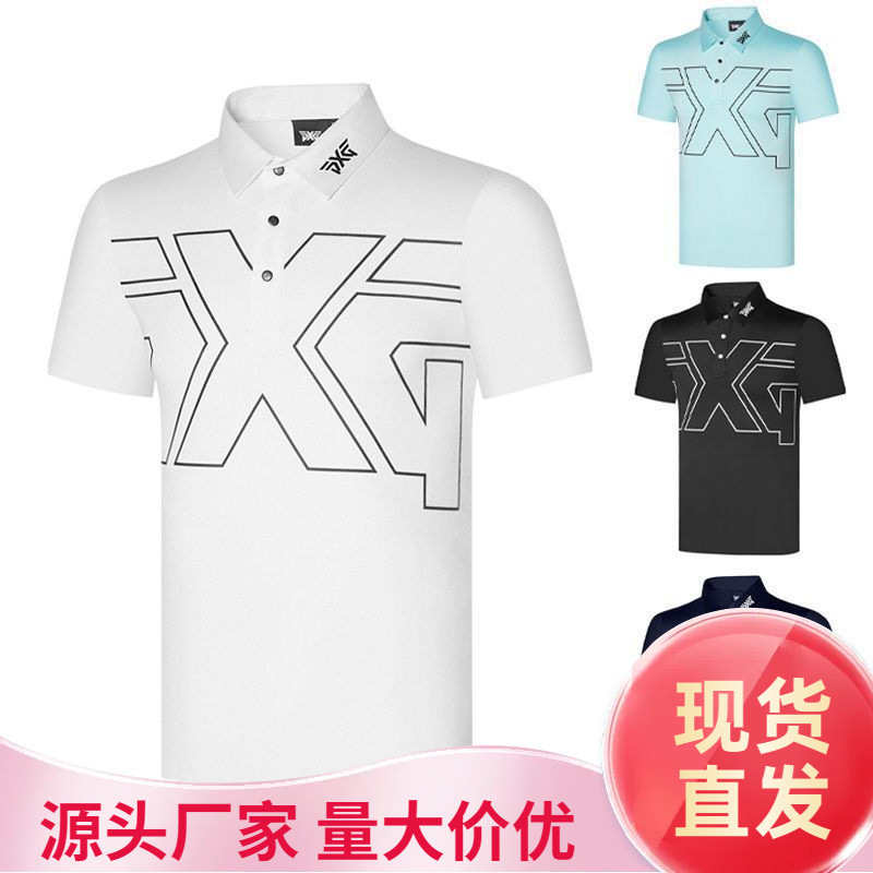 New Black and White Golf Men's Short-Sleeved Casual Sports Quick-Drying Breathable Loose Summer Short-Sleeved T-Shirt Tops