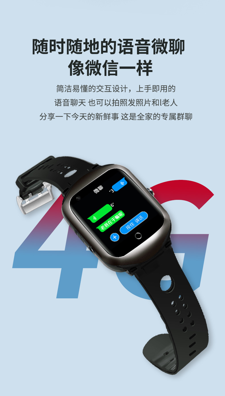 FA66S 新4G老人电话手表插卡心率血压体温GPS定位老年人智能手表详情26