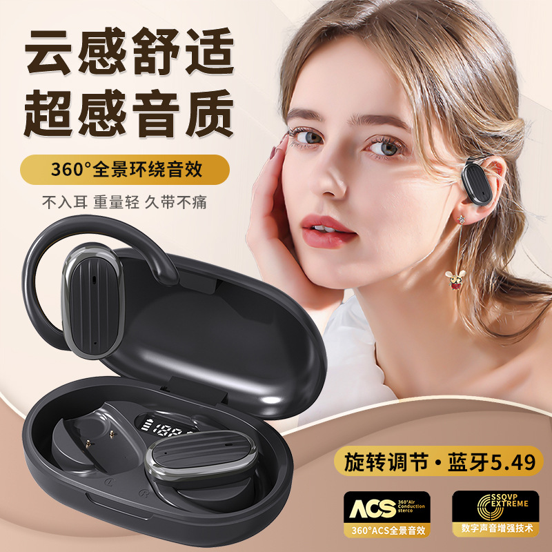 Auriculares inalámbricos Bluetooth con orejas colgantes de estilo explosivo, duración de batería ultralarga, reducción de ruido, llamadas, correr, deportes, mini venta al por mayor general