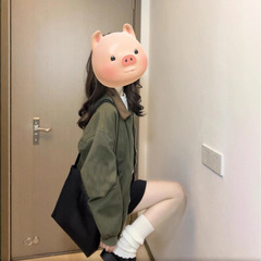 美式复古撞色拼接夹克外套女2025春秋新款设计感小众Polo领棒球服