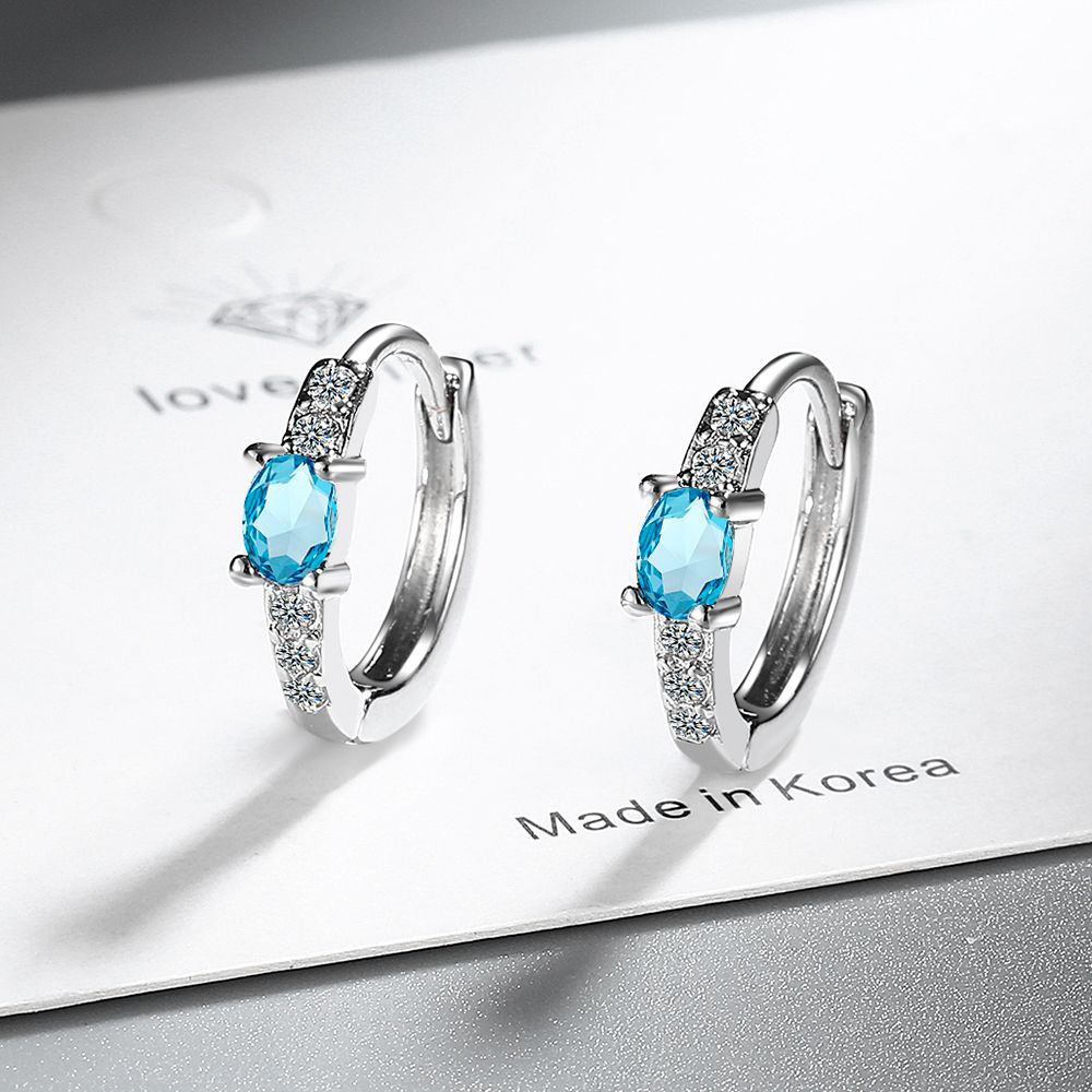 5g Weight Copper Ear Needle Material Zircon Inlay Material Earrings Classification 1 Pair Quantity Holiday, Daily Occasion Copper Material Oval Pattern Women's Gender Inlay Design Simple Style, Shiny Style 1 Pair Simple Style Shiny Oval Inlay Copper Zircon Earrings 9