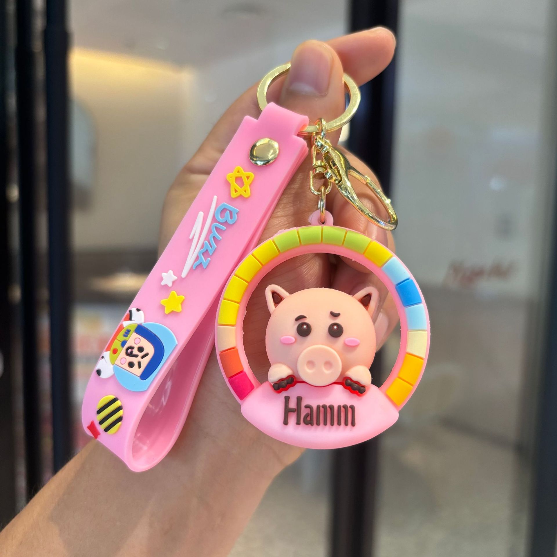 Buzz Lightyear Keychain PVC Puppet Colgante Jugues Total Movilización Keychain Baby Grab Keychain Regalos