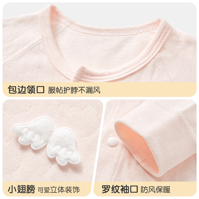 Mono de bebé para primavera y otoño, recién nacido, de algodón puro, con abertura en la entrepierna, ropa de otoño unisex, mono fino para bebé, ropa de bebé.