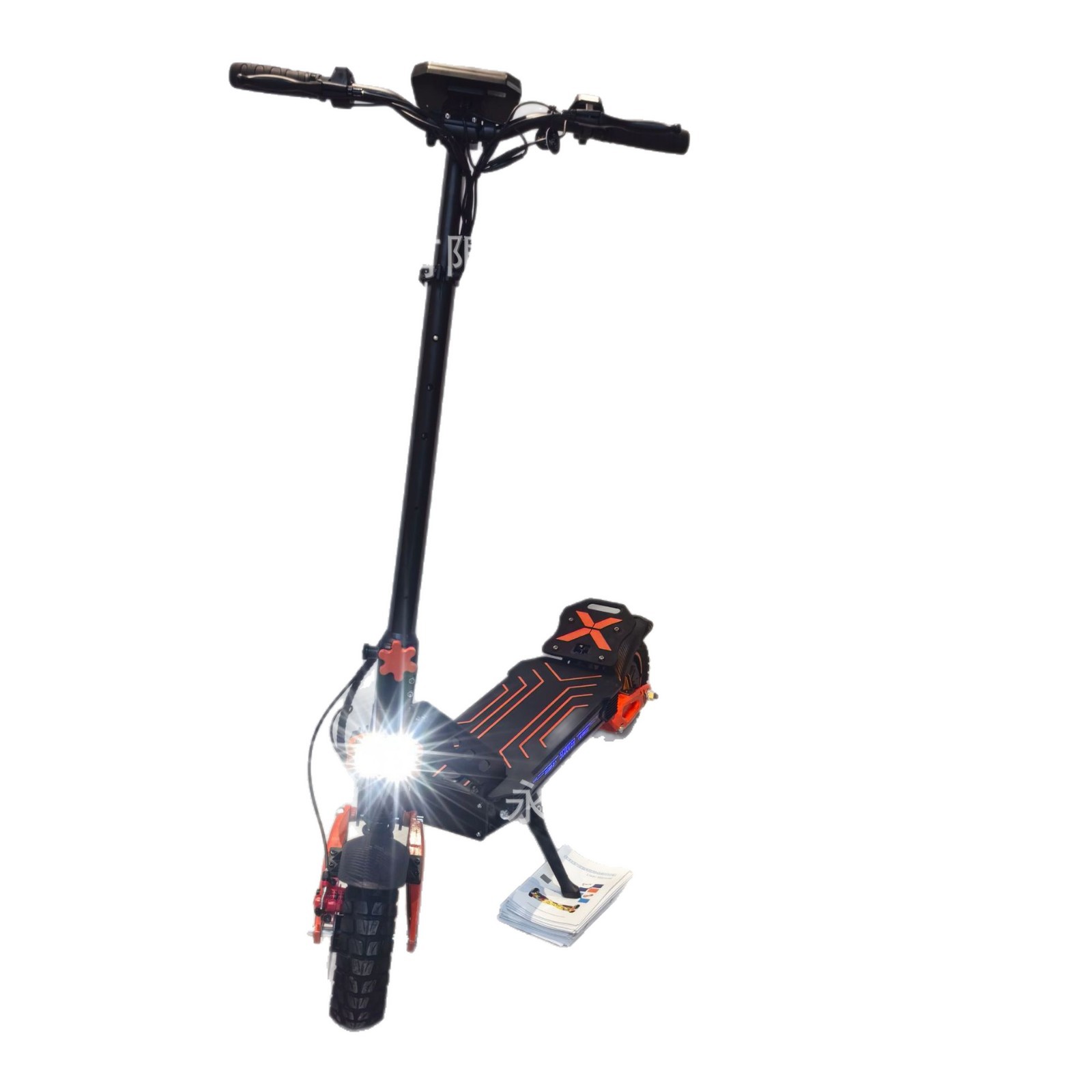Transfronterizo doble amortiguación scooter eléctrico cruzado para adultos estacionamiento de larga duración 48v de alta potencia scooter plegable.