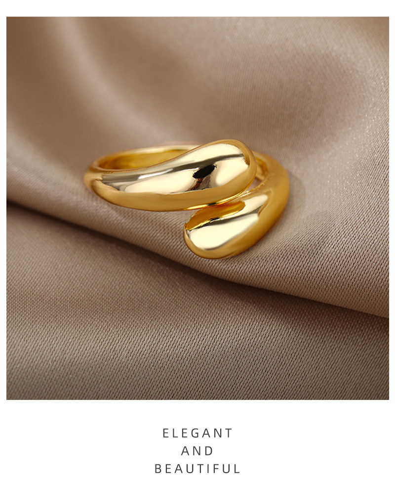 Gold Irregular Geometric Ring 7