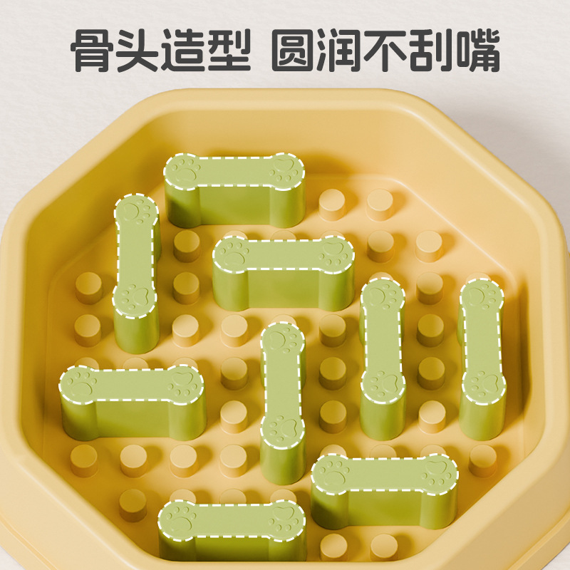 Tazón de comida lenta para perros Tazón de mascotas personalizado Tazón de comida lenta ajustable Tazón de comida lenta para perros Tazón de comida lenta para gatos Tazón de comida lenta para perros