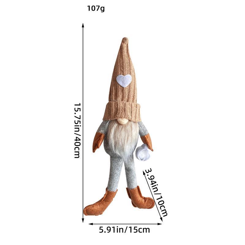 Estación independiente transfronteriza de punto muñeca sin rostro pierna colgando mano molienda café decoraciones navideñas taza muñeca de amor
