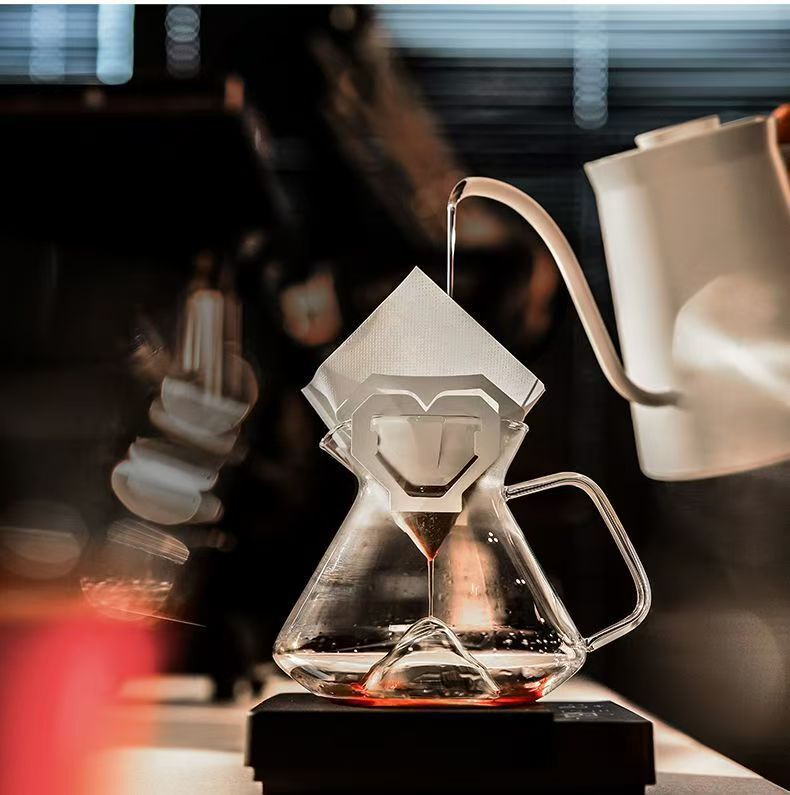 Glass Drip Coffee Pot with Scale, Hand-Brewed Coffee Sharing Pot, Utensils, Tea Ware, Home Office Glass Coffee Pot Glass Drip Coffee Pot with Scale, Hand-Brewed Coffee Sharing Pot, Utensils, Tea Ware, Home Office Glass Coffee Pot