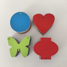 空白书签 自写打孔流苏硬白卡手工diy材料手绘自制彩色卡片便签