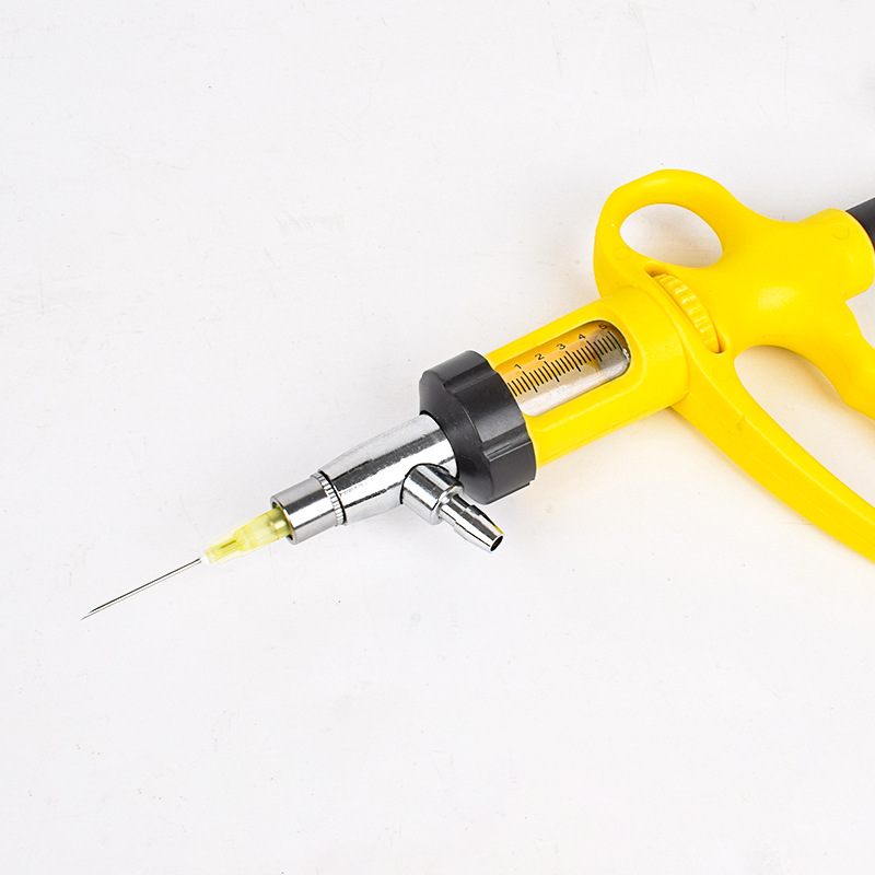 Veterinaria continua riego pistola de acero inoxidable cerdo, ganado vacuno y ovejas medicina alimentador ajustable alimentación pistola medicina dispensador