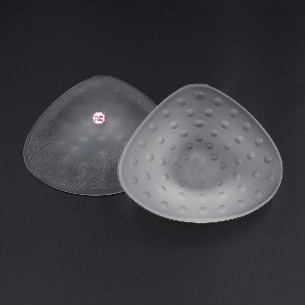 DTR-TM透明硅胶义乳文胸内衣厂家仿真胸贴胸垫3D颗粒按摩假乳房