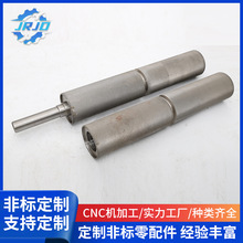 滚轮轴托棍滚筒滚花销轴直牙中心轴卡簧插杆滚花轴五金配件定 制