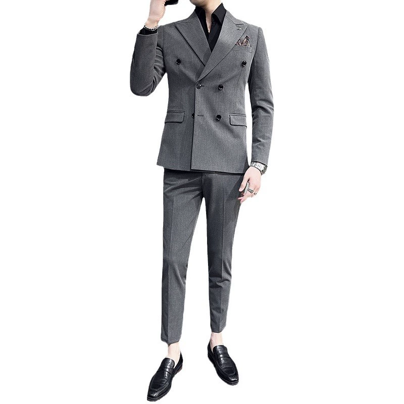 Комплект, классический пиджак костюма, slim fit