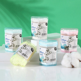 Factory 100 makeup cotton stick creative love heart-shaped box bamboo stick double-headed multifunctional cotton stick