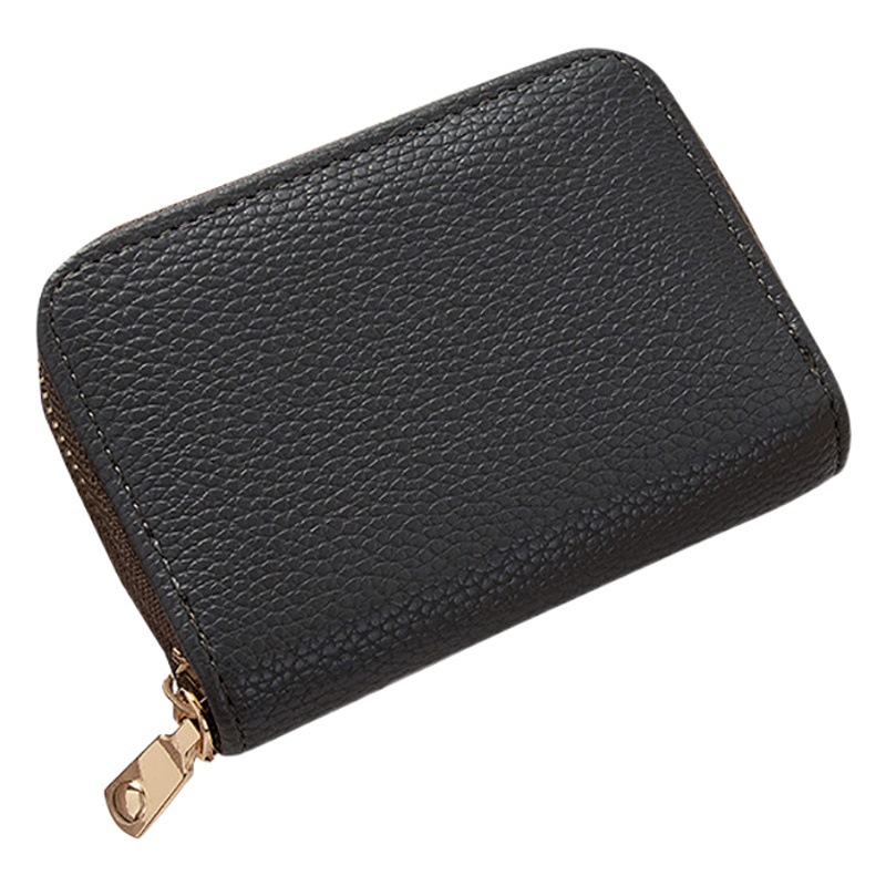 Nuevo 2024 estilo coreano titular de la tarjeta de las mujeres corto simple color sólido multi-tarjeta de gran capacidad cremallera estudiante monedero mujeres