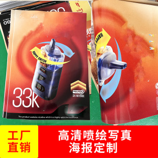 Outdoor Pp Poster Advertising Photo Shopping Mall Floor Poster Printing Waterproof Removable Pvc Car Sticker High-Definition Inkjet Printing