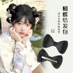 The force ∑ wig ball head hair ring cute fluffy simulation hair bun antique Chinese clothing photo shooting bow