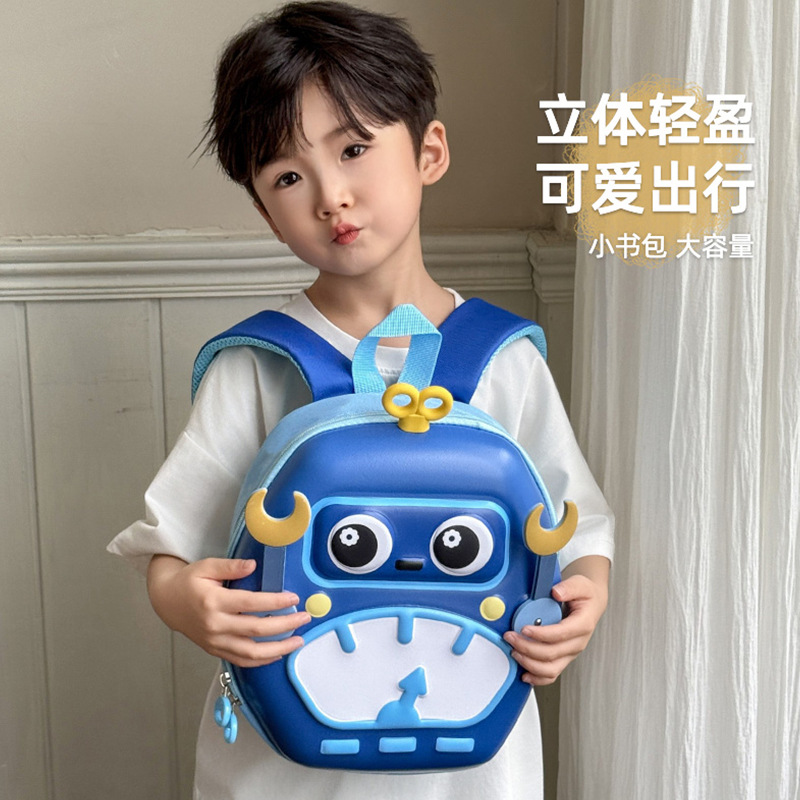 Mochila para niños robot tridimensional de dibujos animados mochila para niños pequeños nuevos lindos preescolares niñas mochila de jardín de infantes