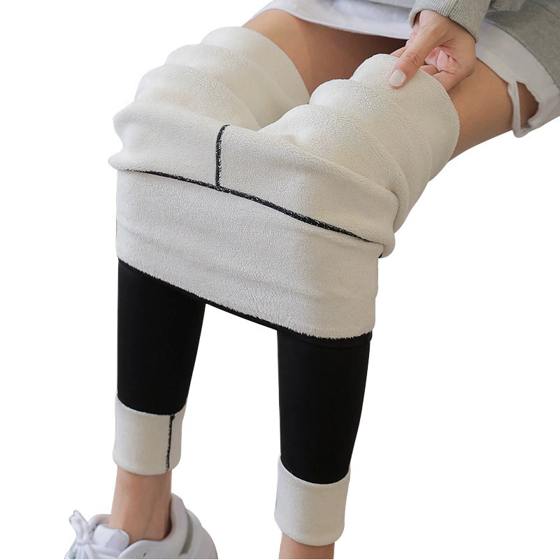 Новые леггинсы Yiwu на осень-зиму, женская верхняя одежда с высокой талией, узкие ноги для йоги, утолщенные штаны Барби с флисовой подкладкой из утолщенной кожи акулы