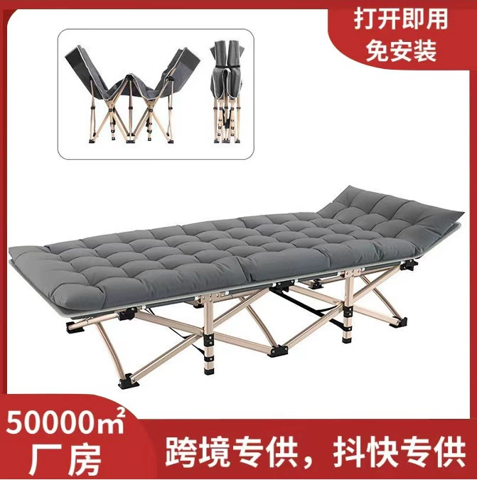 Раскладная кровать Одиночная кровать-ланч-кровать Офисный шезлонг сопровождает домашний портативный открытый простой походный кровать