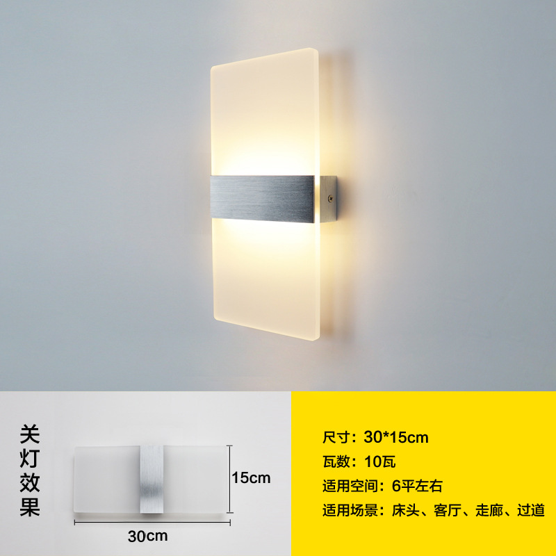 Lámpara de Pared LED de Acrílico para Dormitorio y Pasillo