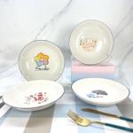 日用百货批发陶瓷盘子7.5英寸陶瓷盘子家用餐具摆地摊两元店碟子