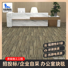 海马办公室地毯批发尼龙提花方块地毯阻燃整铺写字楼商用地毯商务