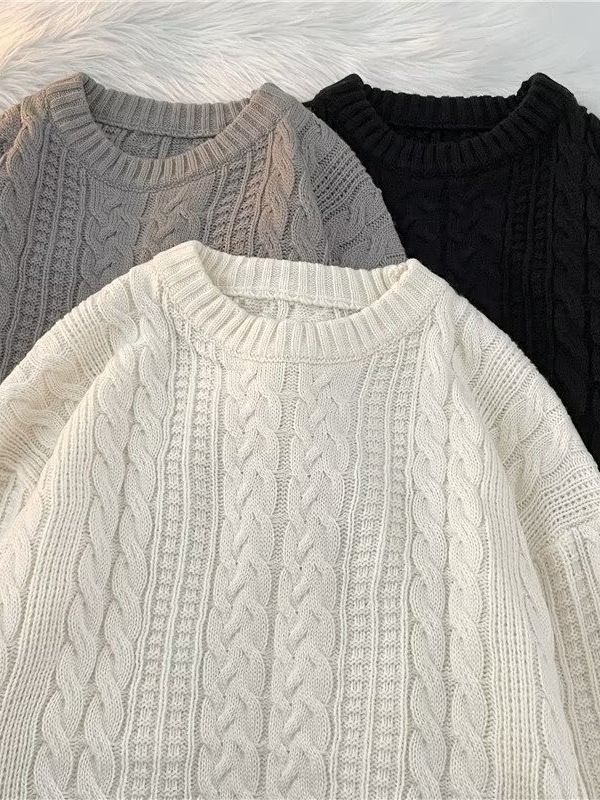 Tendencia 2024 suéter vintage japonés hombres y mujeres otoño insbf retro suéter de botón ceroso suave