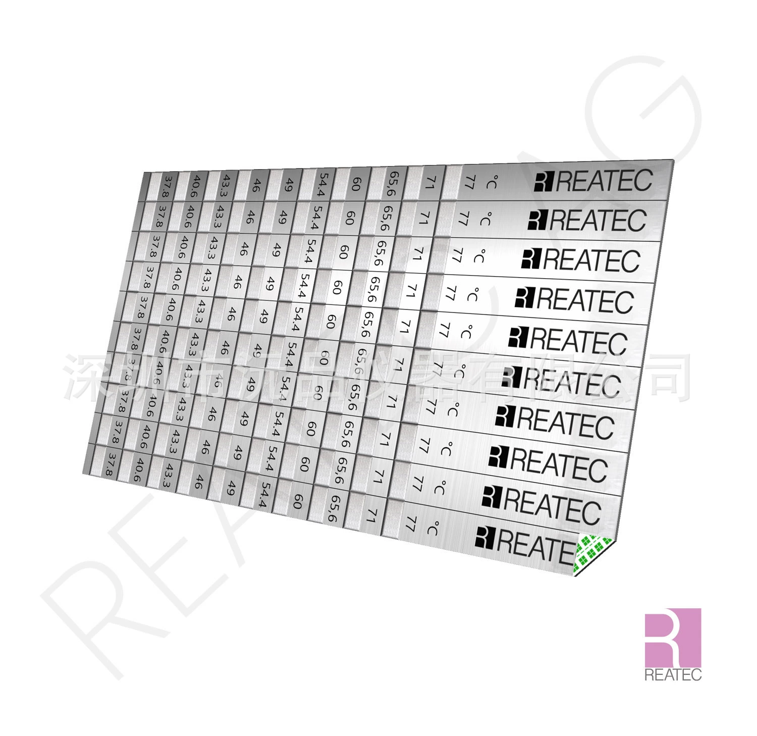 REATEC Алюминиевая термометрическая бумага 54.4-104,82-132,110-160,166-216,199-260