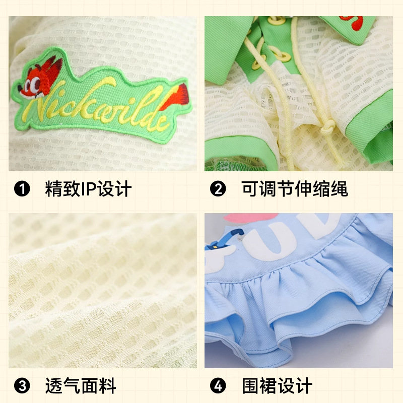 Disney Crazy Animal City Judy Nick Summer Cool Ropa para perros pequeños Bichon Pet Cat Dog Ropa para perros