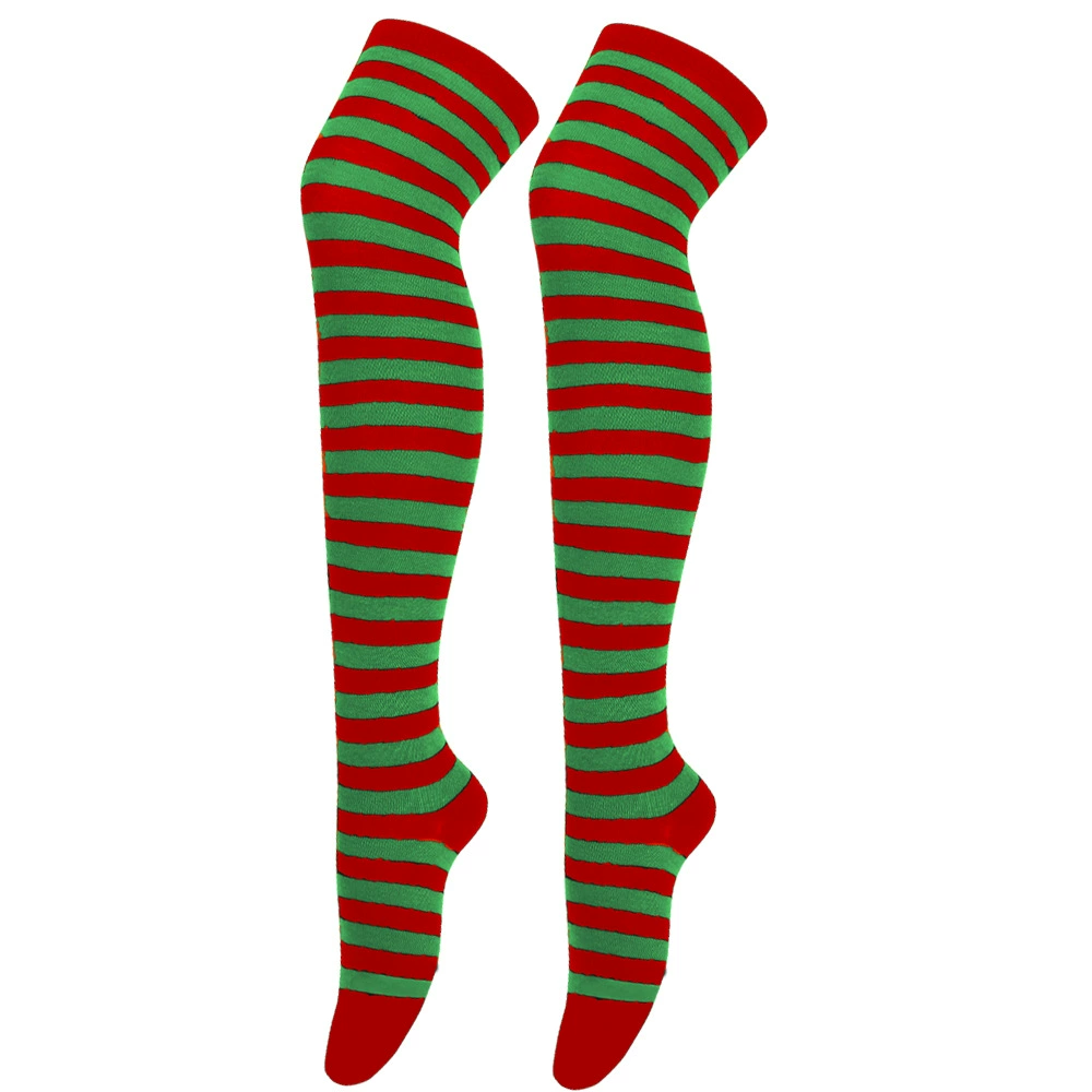 Knee-high Socks Japanese Style, Striped Cosplay & Halloween, Tube 50 cm, Polyester