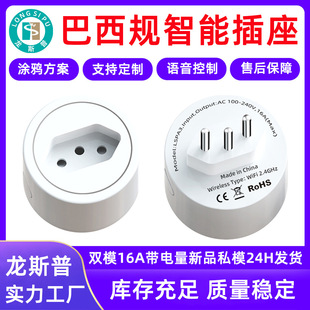 Longsipu WiFi smart socket Brazil gauge electricity statistics dual USB sub-control Brazil gauge Smart Socket