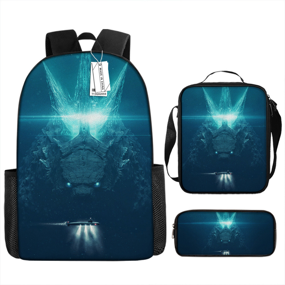 Godzilla Grado 3 grado 4 Escuela Primaria mochila reducción de carga de protección de la columna vertebral bolsa de almacenamiento al por mayor