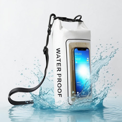 クロスボーダー新品2l防水バッグアウトドア斜めがけバッグ2 in 1タッチスクリーン携帯電話防水バッグPVC水泳防水バッグ