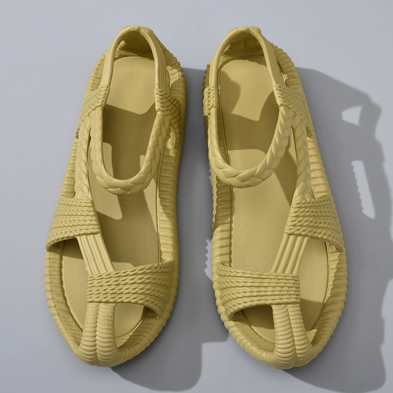 Летние сандалии, ретро этнические нескользящие дышащие пляжные тапочки, этнический стиль