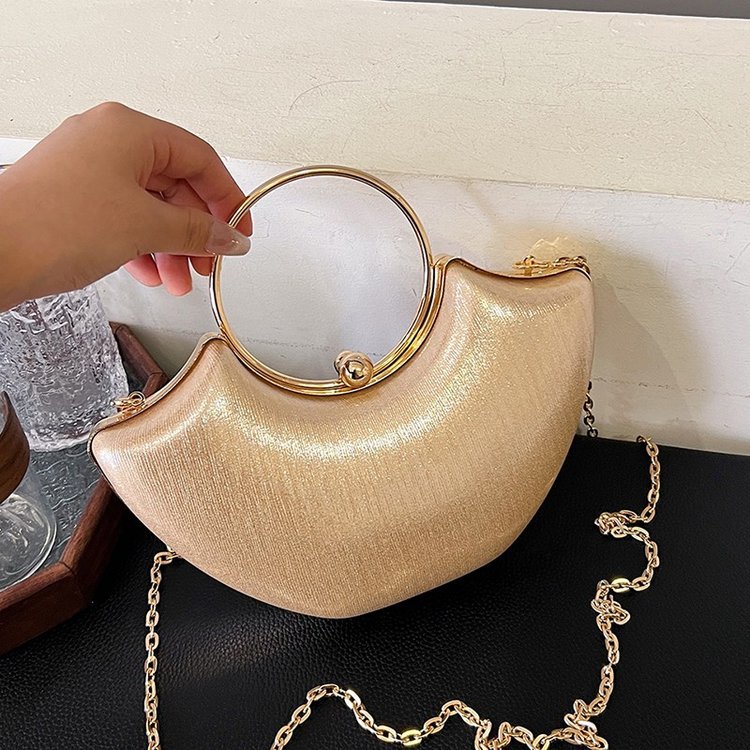Luxury Cross-Border Women's Handbags 2024 New Arrival European & American Retro Clasp Shell Bag Sparkling Evening Clutch Shoulder Bag - Thumbnail 4