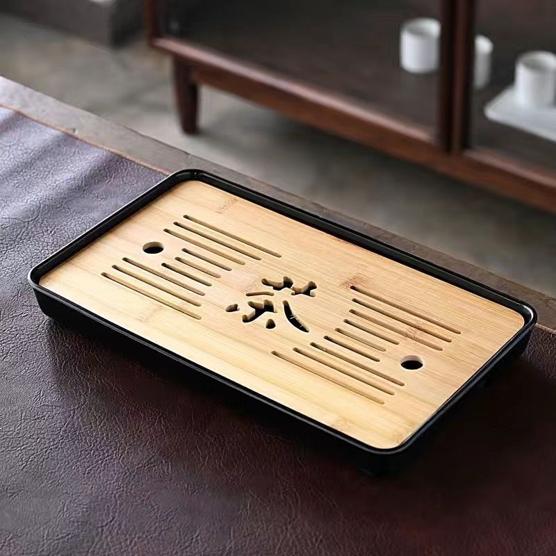 茶盘竹制家用新款沥水轻奢茶台小型储水功夫现代简约茶具托盘干泡|undefined