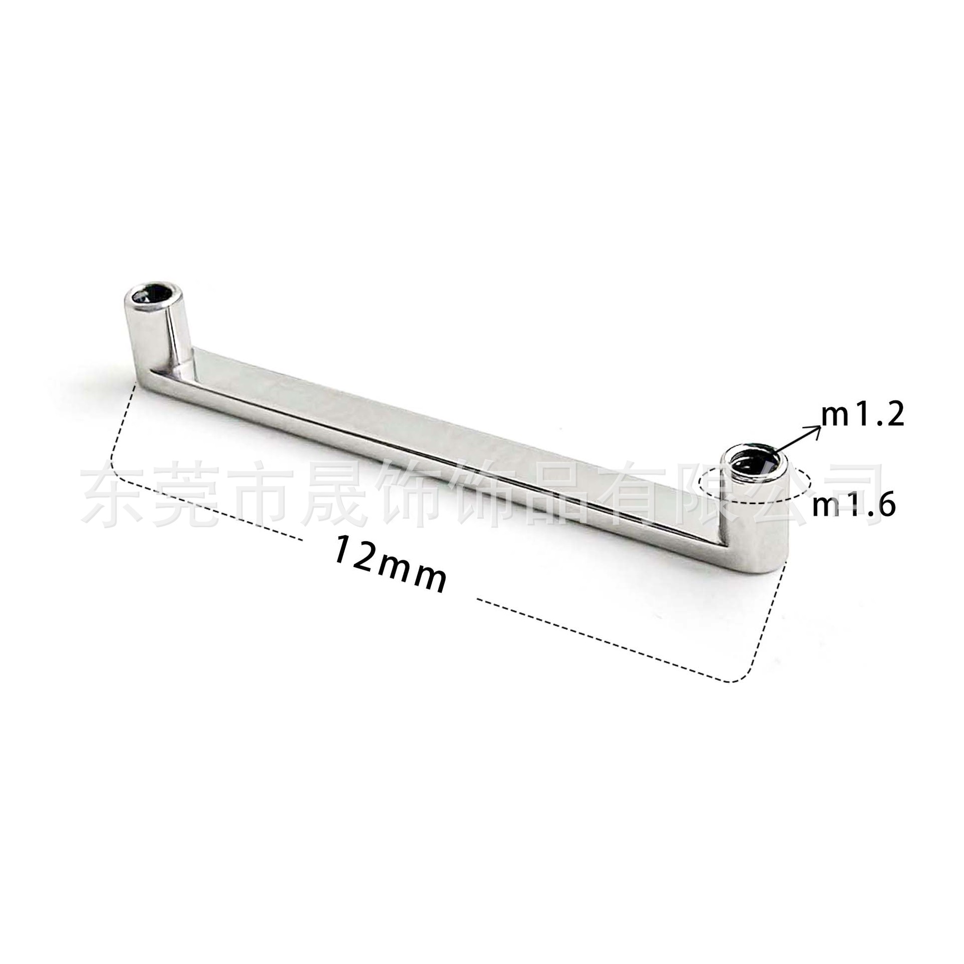 F136 Titanium 1.6 Post Gauge 1.2牙直角埋钉皮下植入级锁骨钉 G23 Implant Grade Titanium Piercing Jewelry