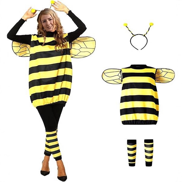 European and American Cross-Border Halloween Halloween Bee Ladybug Adult and Kidsren Cosplay Costumes Holiday Costumes