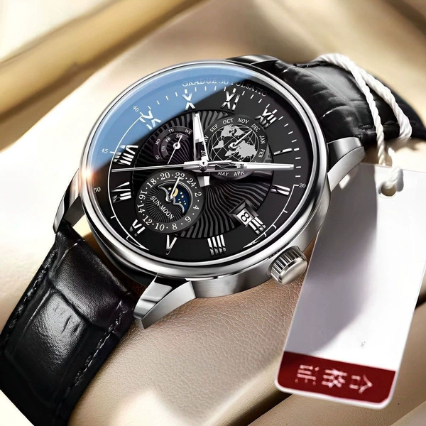 Black belt silver shell black surface