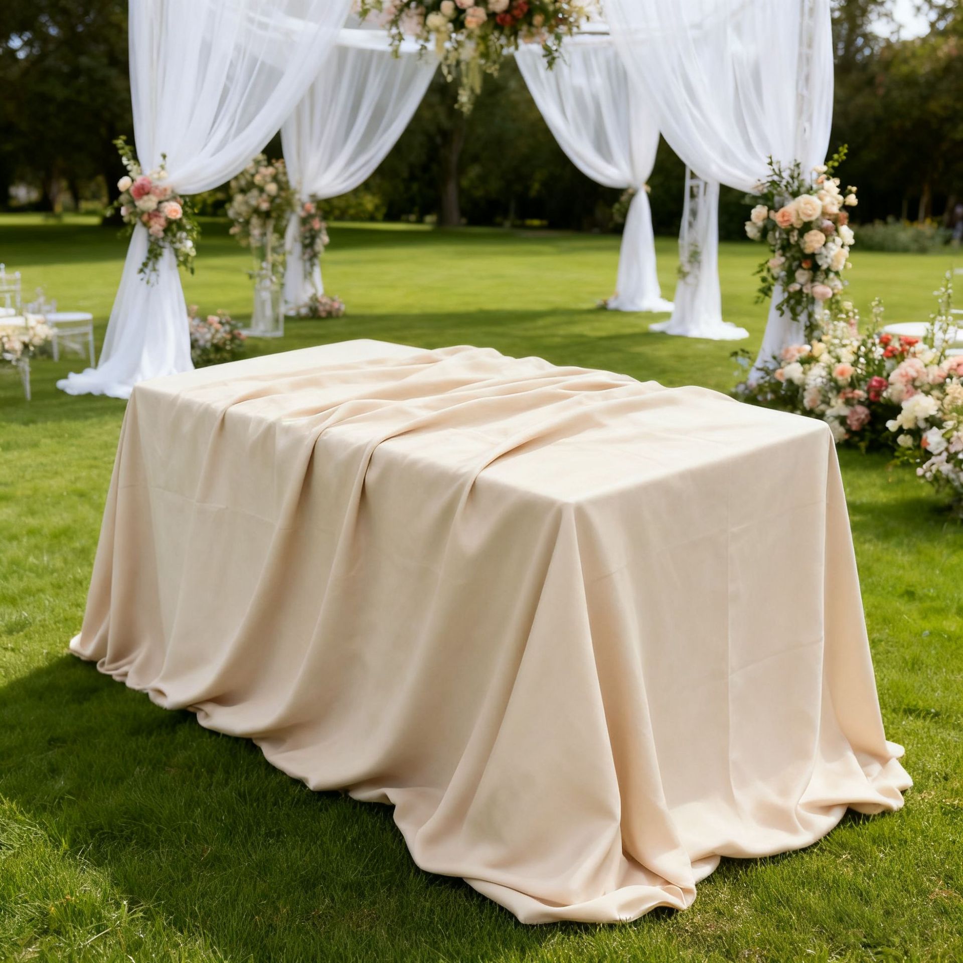 Mantel de Algodón Lavado Liso, Lino de Algodón Puro, Decoración de Boda al Aire Libre de Estilo Retro Francés, Fondo para Fotografía, Resistente al Desgaste y al Polvo