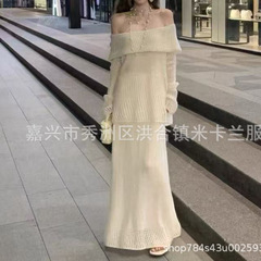 纯色镂空两件套2025新款时尚百搭气质针织开衫漂亮冷淡系连衣裙