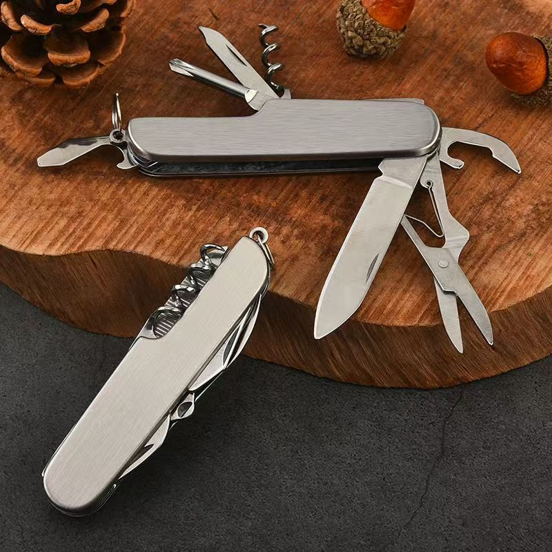 现在不锈钢多功能小刀平壳5开7开9开11开野外便携瑞士折叠军刀
