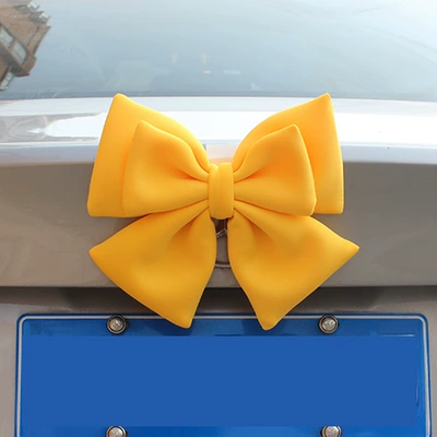 Trunk Car Sticker Accessories | Car ornaments - orange-oversized-bow-with-snap-buckle