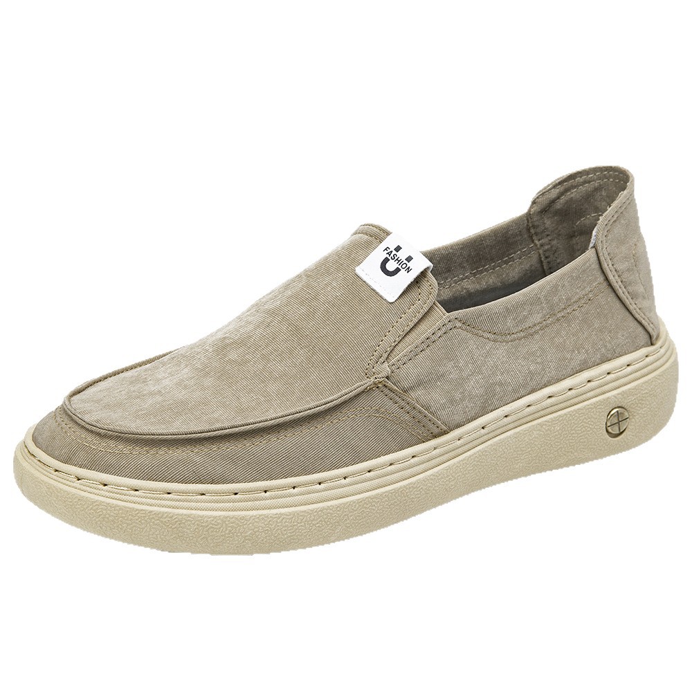 Zapatos casuales de verano con tela transpirable zapatos de hombre zapatos de moda con zapatos perezosos cómodos con suela suave zapatos de mediana edad al por mayor