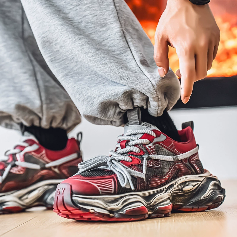 Мужская спортивная обувь 2025 новая грязная обувь модная тенденция наружная обувь на толстой подошве молодежная мужская обувь оптом